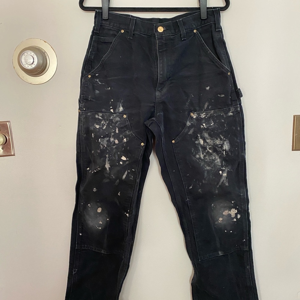 Carhartt Black Paint Splatter Pants